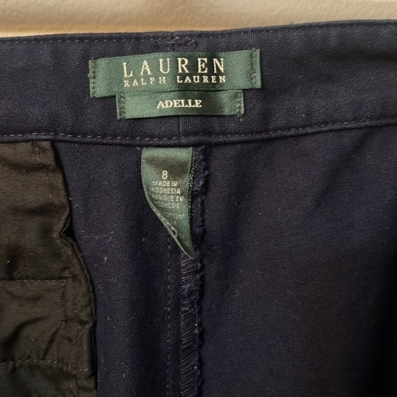 Ralph Lauren blue pants size 8 straight green tag Adelle style - Picture 3 of 6
